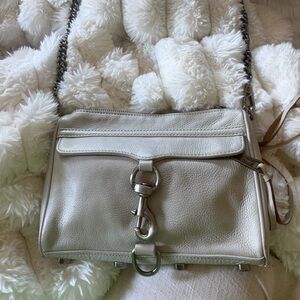 Rebecca Minkoff pebble grey Leather Crossbody Bag